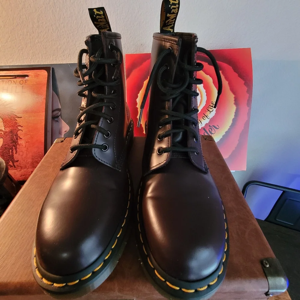 Dr. Martens 1460 Smooth Lace-Up Boots, Sz. 10 - Picture 8 of 9